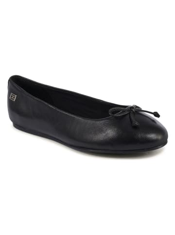 Tommy Hilfiger Shoes Leder-Ballerinas in Schwarz