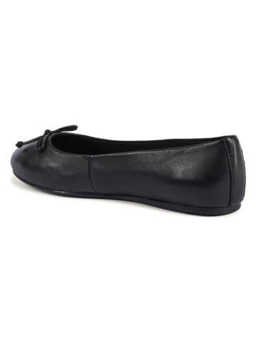 Tommy Hilfiger Shoes Leder-Ballerinas in Schwarz