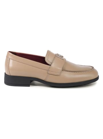 Tommy Hilfiger Shoes Leder-Mokassins in Beige