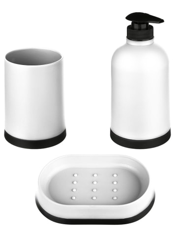 WellHome 3-delige wastafelaccessoiresset wit