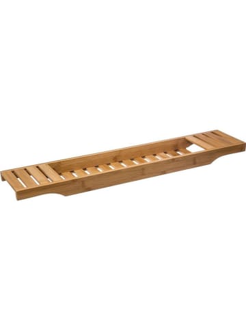 WellHome Badewannenablage in Hellbraun - (B)70 x (H)4,5 x (T)15 cm