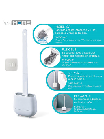 WellHome Toiletborstelhouder wit - (B)11 x (H)36 x (D)3,5 cm