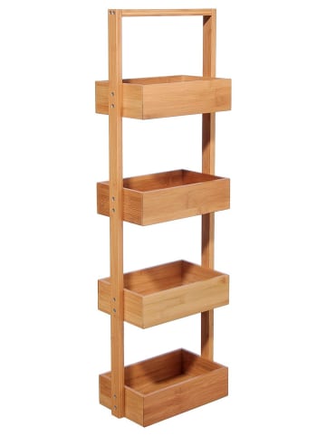WellHome Badezimmerregal in Hellbraun - (B)28 x (H)88 x (T)16 cm