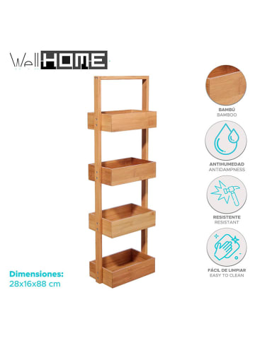 WellHome Badkamerrek lichtbruin - (B)28 x (H)88 x (D)16 cm