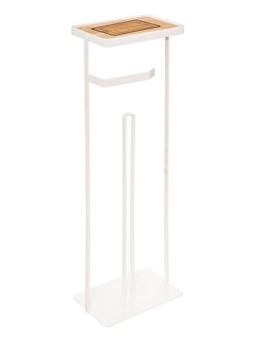 WellHome Toiletpapierhouder wit - (B)18 x (H)59,2 x (D)12 cm