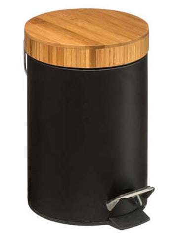 WellHome Kosmetik-Treteimer in Schwarz - 3 l