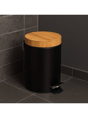 WellHome Kosmetik-Treteimer in Schwarz - 3 l