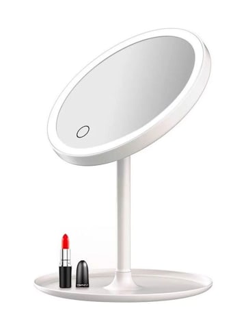 WellHome Ledspiegel wit - (H)27 x Ø 18,5 cm