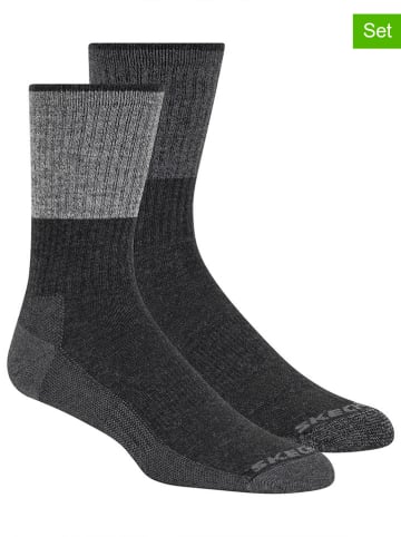Skechers 2er-Set: Socken in Schwarz/ Hellgrau