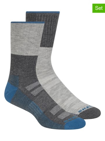 Skechers Skarpety (2 pary) w kolorze szarym