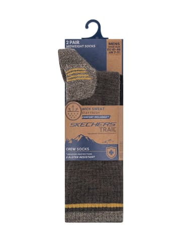 Skechers 2er-Set: Socken in Braun