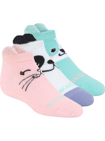 Skechers 6-delige set: sokken met Haarbänder lichtroze/turquoise/wit