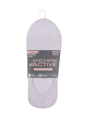 Skechers 3er-Set: Socken in Weiß/ Rosa/ Lila