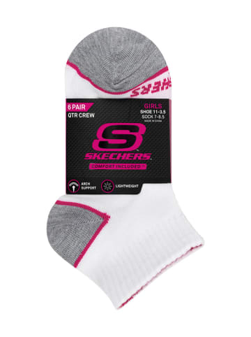Skechers Skarpety (6 par) w kolorze białym ze wzorem