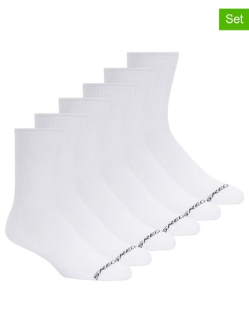 Skechers Skarpety sportowe (6 par) w kolorze biało-czarnym