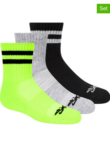 Skechers 3-delige set: sokken groen/lichtgrijs/zwart