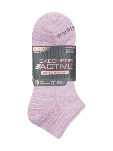 Skechers 3-delige set: sokken paars/lichtblauw/blauw