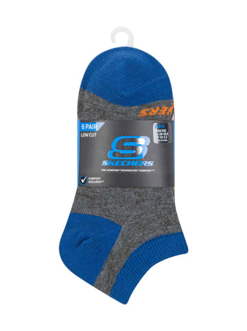 Skechers Skarpety (6 par) w kolorze turkusowo-błękitno-niebieskim