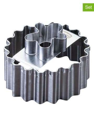 Dr. Oetker 2-delige set: roestvrijstalen uitsteekvormen "Lebkuchenmann" - Ø 5,5 cm