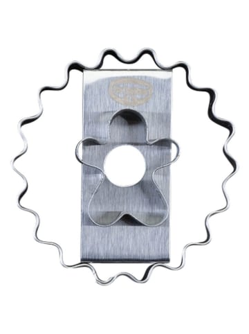 Dr. Oetker 2-delige set: roestvrijstalen uitsteekvormen "Lebkuchenmann" - Ø 5,5 cm