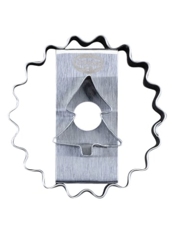 Dr. Oetker 2-delige set: roestvrijstalen uitsteekvormen "Weihnachtsbaum" - Ø 5,5 cm