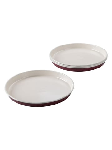 Dr. Oetker 4-delige set: gelaagde taart bakvormen donkerrood - Ø 17 cm