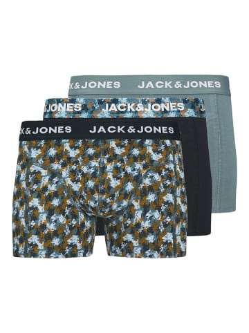 JACK & JONES Junior 3er-Set: Boxershorts "Than" in Türkis/ Schwarz/ Grün