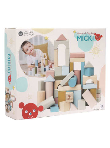Micki 60-delige set: houten bouwstenen - vanaf 5 maanden