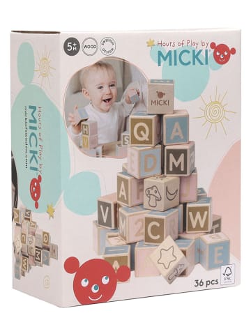 Micki 36-delige set: houten bouwstenen - vanaf 5 maanden