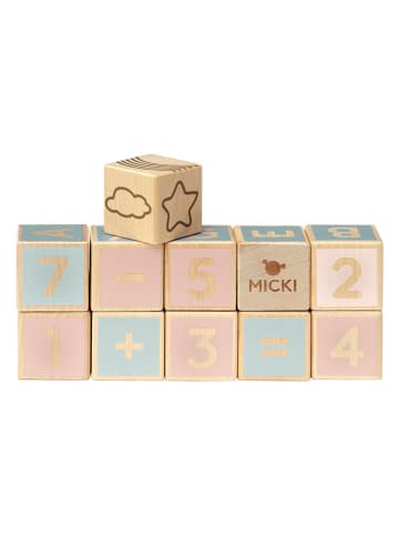 Micki Drewniane klocki z literami (16 szt.) - 5 m+
