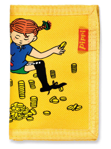Pippi Langstrumpf Geldbörse "Pippi" in Gelb - (B)8 x (H)12 cm