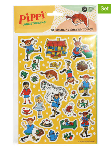 Pippi Langstrumpf 3er-Set: Pippi-Stickerbögen - ab 3 Jahren