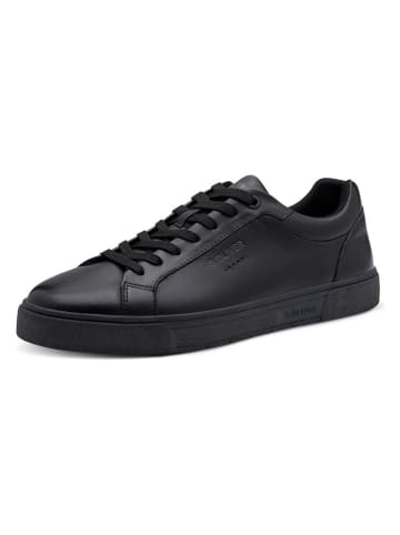 s.Oliver Leder-Sneakers in Schwarz