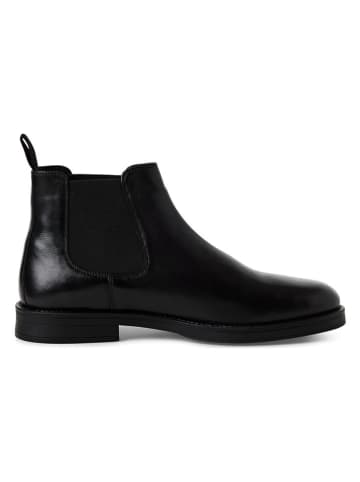 s.Oliver Leder-Chelsea-Boots in Schwarz