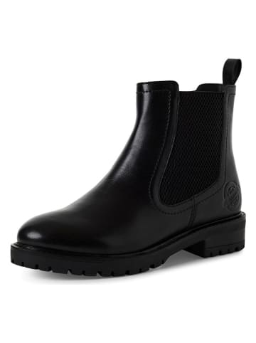 s.Oliver Leder-Boots in Schwarz