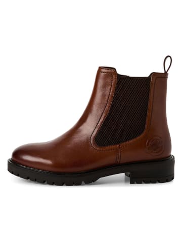 s.Oliver Leder-Boots in Hellbraun