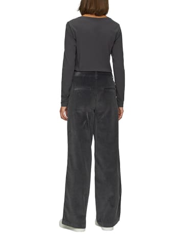 s.Oliver Spodnie sztruksowe - Comfort fit - w kolorze ciemnoszarym