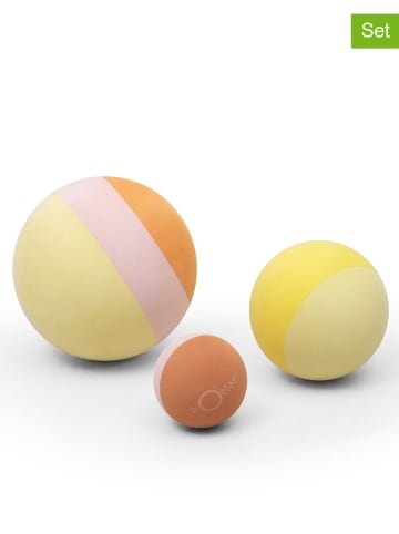 bObles 3-delige set: ballen geel/lichtroze/oranje - vanaf de geboorte