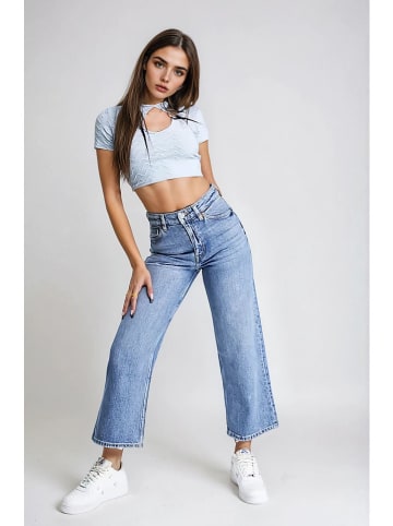 Monki Spijkerbroek - comfort fit - lichtblauw