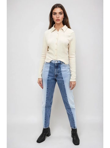 Monki Dżinsy - Tapered fit - w kolorze błękitno-niebieskim