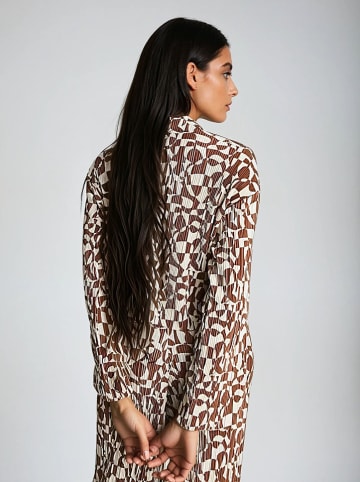 Monki Blouse bruin/crème