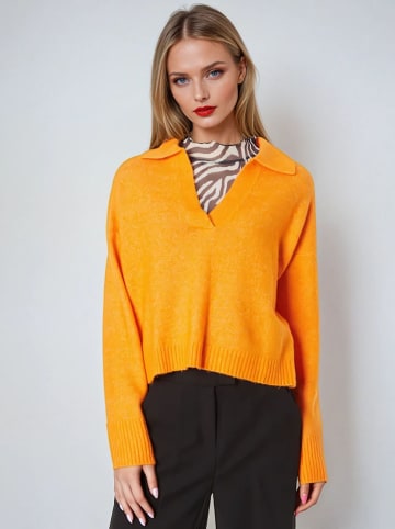 Monki Sweter w kolorze pomarańczowym