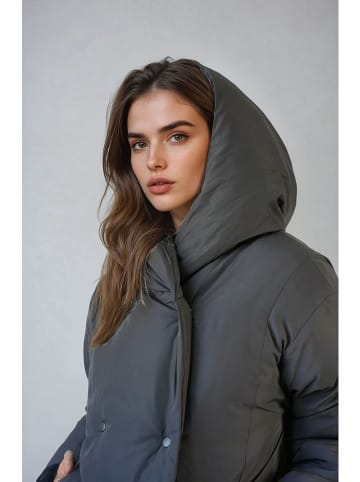 Monki Wintermantel in Schwarz