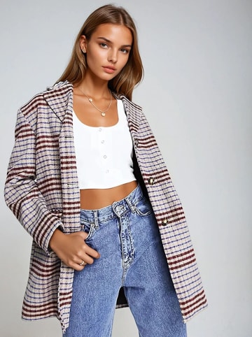 Monki Blazer in Dunkelbraun/ Creme