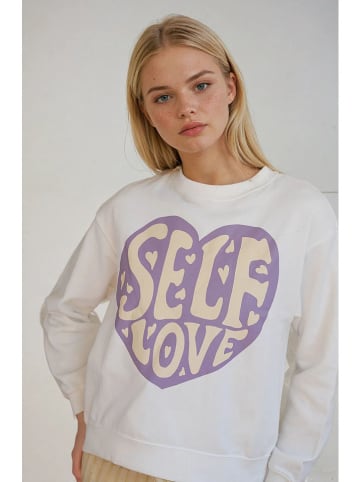 Monki Sweatshirt in Weiß