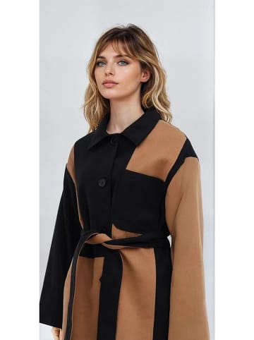 Monki Übergangsjacke in Schwarz/ Camel