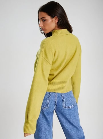 Monki Sweter w kolorze limonkowym
