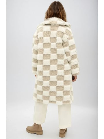 Monki Teddymantel in Beige/ Creme