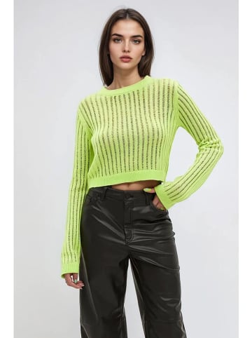Monki Sweter w kolorze jasnozielonym