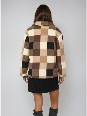Monki Teddyjacke in Beige/ Braun